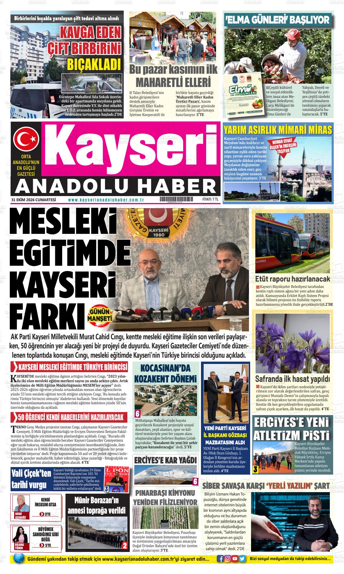 KAYSERİ ANADOLU HABER